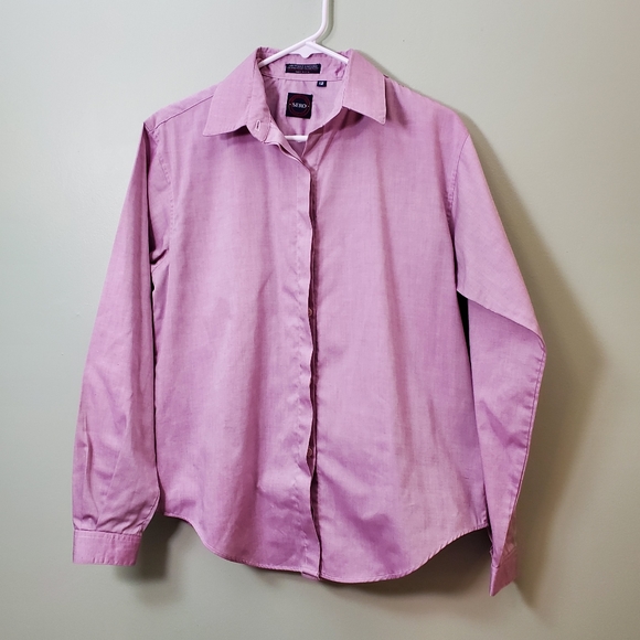 Vtg New Haven SERO Pima Cotton Made In USA Pinpoint Oxford Button Down Shirt 12 - Picture 1 of 11